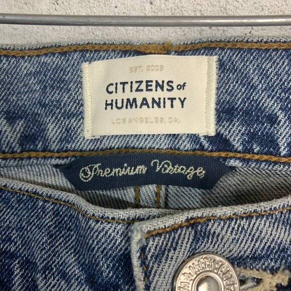 Citizens of Humanity Ella Jeans Mid Rise Slim Crop Light Wash Denim New - Picture 7 of 16